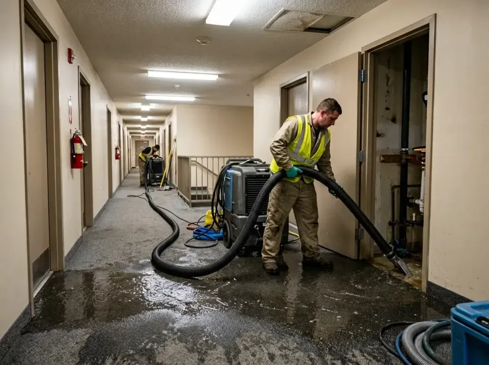 multi-unit-apartment-hallway-f-005 — frequently asked questions, Emergency Burst Pipe Water Extraction & Removal in Pilot Po…